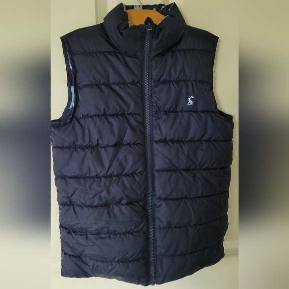 Joules Navy Shark Print Kids Vest - Picture 4 of 5